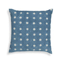 Indigo Dots 20" Cotton Square Throw Pillow Cover