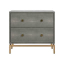 Pesce 25" Faux Shagreen 2-Drawer Nightstand