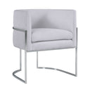 Giselle Performance Velvet Dining Chair with Silver Base