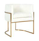 Giselle Performance Velvet Dining Chair with Gold Base