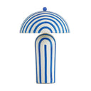 Maiori Striped Papier Mache Table Lamp