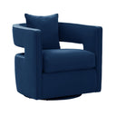 Kennedy Performance Velvet Swivel Accent Chair