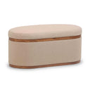 Olivier 41" Boucle Oval Storage Ottoman