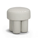 Masha Striped Performance Linen Accent Stool