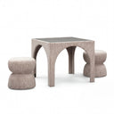 Tomlin Performance Chenille Game Table and Two Ottomans Set
