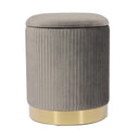 Zoe Performance Velvet Storage Ottoman