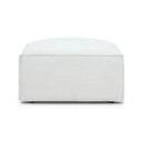 Mindy Performance Chenille Basketweave Ottoman