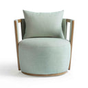 Paolo Textured Contract-Grade Weave Fabric Swivel Accent Chair