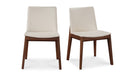 DECO DINING CHAIR WHITE PVC-SET OF TWO