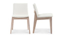 DECO OAK DINING CHAIR WHITE PVC-SET OF TWO