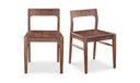 Owing Dining Chair Walnut Brown - Set Of Two