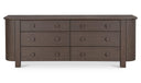 Loren 6 Drawer Dresser Dark Brown