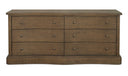 Clarence 6 Drawer Dresser Warm Brown