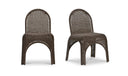 Kendall Outdoor Dining Chair Brown-Set of Two
