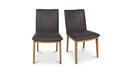 Demi Dining Chair Brown Leather-Set of Two