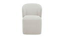 LARSON ROLLING DINING CHAIR HEATHER GREY