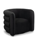 Curves Performance Velvet Swivel Accent Chair