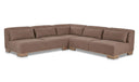 June Corner Modular Sectional Dark Brown