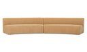 Naomi 2 Piece Concave Modular Sectional Golden Yellow