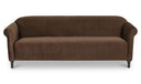 Harmony Sofa Dark Brown Faux Mohair