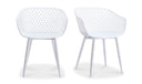 PIAZZA OUTDOOR CHAIR WHITE-SET OF TWO