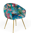 Roxann - Contemporary Floral Velvet Dining Chair