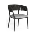 Swipe Dining Armchair by Talenti, Graphite / Light Grey
