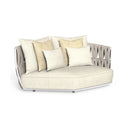 Swipe Modular Sofa Oblique End SX by Talenti, White / Warm White