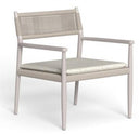 Dolcevita Alu Lounge Armchair by Talenti, Warm White / Beige Rope