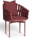 Frame Swivel Dining Armchair by Talenti, Red / Indian Red