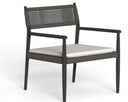 Dolcevita Alu Lounge Armchair by Talenti, Graphite / Dark Grey Rope