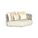 Swipe Modular Sofa Oblique End SX by Talenti, White / Warm White