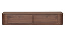 Round Off Floating Console Table Walnut