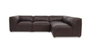 Form Signature Modular Sectional Espresso Brown Leather