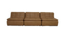 Lino Armless Modular Sofa Tan Leather