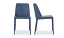 NORA DINING CHAIR OCEAN CAVERN GREY VEGAN LEATHER-SET OF TWO