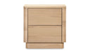 Round Off Tall Nightstand Natural Oak