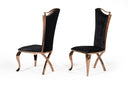 Bonnie Transitional Black Velvet & Rosegold Dining Chair (Set of 2), view 2