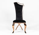 Bonnie Transitional Black Velvet & Rosegold Dining Chair (Set of 2), view 6