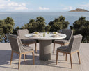 Marble Look Light Grey 40" Bistro Table Nicolette by Matho Sun, view 5