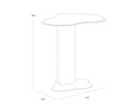 Travertine Look Dune End Table Isola by Matho Sun, view 6