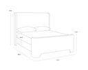 Queen Copenhagen White Bed Ives by Matho Sun, view 5