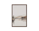 20" X 30" Brown Floater Frame Landscape Silent Lake I by Matho Sun