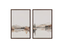 20" X 30" Brown Floater Frame Landscape Silent Lake I by Matho Sun, view 2