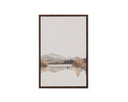 20" X 30" Brown Floater Frame Landscape Silent Lake Ii by Matho Sun