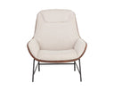 Belfast Oatmeal / Bravo Cognac Lounge Chair Lucier by Matho Sun, view 2