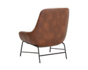 Belfast Oatmeal / Bravo Cognac Lounge Chair Lucier by Matho Sun, view 4