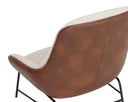 Belfast Oatmeal / Bravo Cognac Lounge Chair Lucier by Matho Sun, view 5
