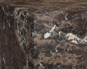 Dark Emperador Marble End Table Laros by Matho Sun, view 3