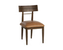 Chocolate Tan Leather Dining Chairs set of 2 Florian by Matho Sun